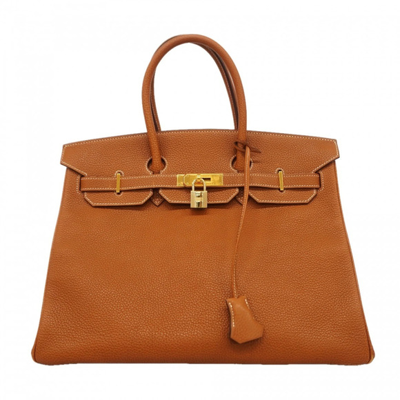 HERMES Handbags - Hermes Birkin 35 Togo Gold Handbag (□H stamp) - Women's